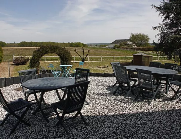 Terrasse sur vue sur Chaumont sur Loire